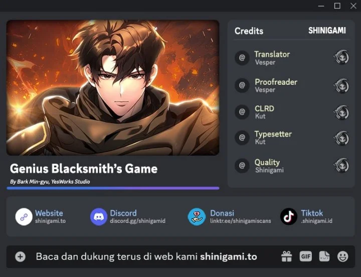 Komik Genius Blacksmith’s Game Chapter 27 Fix gambar 1